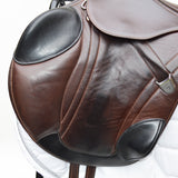 Bates Advanta Monoflap XC / Jump saddle (Adjustable), 17.5", Brown with Black Accents (Easy Change System) (SKU291)