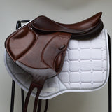 Voltaire Essentials Monoflap Jump saddle, 18", Brown, Adjustable (SKU342)