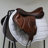 Voltaire Essentials Monoflap Jump saddle, 18", Brown, Adjustable (SKU342)