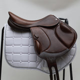 Voltaire Essentials Monoflap Jump saddle, 18", Brown, Adjustable (SKU342)