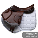 Voltaire Essentials Monoflap Jump saddle, 18", Brown, Adjustable (SKU342)