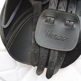 Whitaker Barnsley Pony GP Jump Saddle, 15", Adjustable, Black (SKU385)