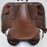 Voltaire Essentials Monoflap Jump saddle, 18", Brown, Adjustable (SKU342)