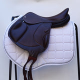 Voltaire Essentials Monoflap Jump saddle, 17" Ex-Demo, Brown, Adjustable (SKU332)