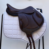 Voltaire Essentials Monoflap Jump saddle, 17" Ex-Demo, Brown, Adjustable (SKU332)