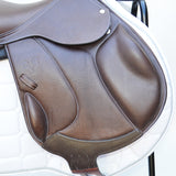 Voltaire Essentials Monoflap Jump saddle, 17" Ex-Demo, Brown, Adjustable (SKU332)