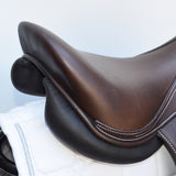 Voltaire Essentials Monoflap Jump saddle, 17" Ex-Demo, Brown, Adjustable (SKU332)