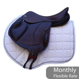 Voltaire Essentials Monoflap Jump saddle, 17" Ex-Demo, Brown, Adjustable (SKU332)