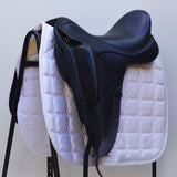 Fairfax Gareth Adjustable Gullet Monoflap Dressage Saddle, 17.5"  Black (SKU355)