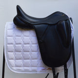 Fairfax Gareth Adjustable Gullet Monoflap Dressage Saddle, 17.5"  Black (SKU355)