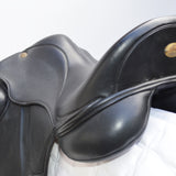 Fairfax Gareth Adjustable Gullet Monoflap Dressage Saddle, 17.5"  Black (SKU355)