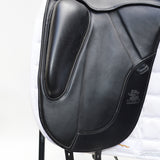 Fairfax Gareth Adjustable Gullet Monoflap Dressage Saddle, 17.5"  Black (SKU355)