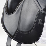 Fairfax Gareth Adjustable Gullet Monoflap Dressage Saddle, 17.5"  Black (SKU355)