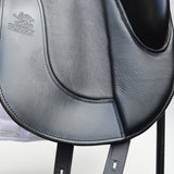 Fairfax Gareth Adjustable Gullet Monoflap Dressage Saddle, 17.5"  Black (SKU355)