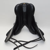 Fairfax Gareth Adjustable Gullet Monoflap Dressage Saddle, 17.5"  Black (SKU355)