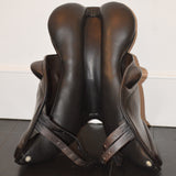 Silhouette monoflap event / jump Insignia saddle, 17" Wide, Brown (SKU131)