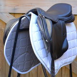 Silhouette monoflap event / jump Insignia saddle, 17" Wide, Brown (SKU131)