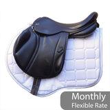 Silhouette monoflap event / jump Insignia saddle, 17" Wide, Brown (SKU131)