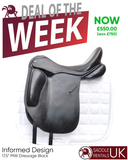 Informed Designs Dressage Saddle, 17.5", MW, Black (SKU260) - BUY IT NOW