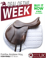 Fairfax Andrew Hoy Monoflap XC Saddle with Prolite Panels, Adjustable, 17.5", Brown (SKU344) - BUY IT NOW