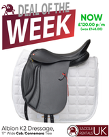 Albion K2 CC (Cob/Connemara) Dressage Saddle - 17" Wide (Adjusta Model) Black (SKU419) NEW (Other)