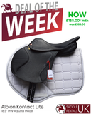 Albion Kontact Lite Jump Saddle - 16.5" MW (Adjusta Model) Black (SKU431)