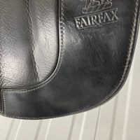 Fairfax Gareth Monoflap Dressage Saddle, 16.5", Adjustable, Black (SKU465)