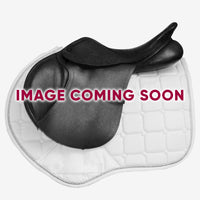 Voltaire Essentials Monoflap Jump saddle, 17" Black, Adjustable (SKU346)