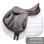 Voltaire Essentials Monoflap Jump saddle, 17.5", Brown, Adjustable (SKU335)