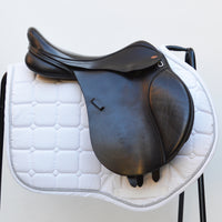 Kent and Masters Pony Club Long Leg saddle, Adjustable Gullet, 16", Brown (SKU497) - BUY IT NOW