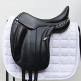 Equipe E Carbon Viktoria Monoflap Dressage Saddle, 17" +0.5 (Medium-MW) Black (SKU289)