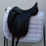 Equipe Olympia Monoflap Dressage Saddle, 16" +1 (MW), Black (SKU395) - BUY IT NOW