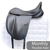 Kent & Masters S-Series Dressage Moveable Block Standard Wither Saddle (MDM), 16.5", Adjustable, Black (SKU451)