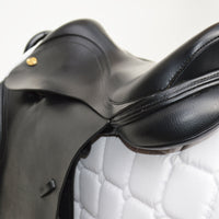 Kent and Masters Pony Club Long Leg saddle, Adjustable Gullet, 16.5", Black (SKU408)