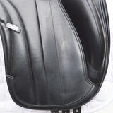Equipe E Carbon Viktoria Monoflap Dressage Saddle, 17" +0.5 (Medium-MW) Black (SKU289)