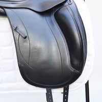 Equipe Olympia Monoflap Dressage Saddle, 16" +1 (MW), Black (SKU395) - BUY IT NOW