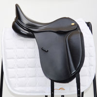 Kent & Masters S-Series Dressage Moveable Block Standard Wither Saddle (MDM), 16.5", Adjustable, Black (SKU456)