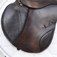 Albion Legend PONY Jump saddle - 16.5 Wide, Brown (SKU399)