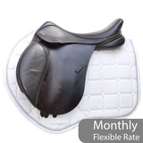 Kent and Masters Pony Club Long Leg saddle, Adjustable Gullet, 16.5", Brown (SKU444)