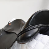 Kent & Masters S-Series Dressage Moveable Block Standard Wither Saddle (MDM), 16.5", Adjustable, Black (SKU456)