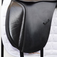 Kent & Masters S-Series Dressage Moveable Block Standard Wither Saddle (MDM), 16.5", Adjustable, Black (SKU456)