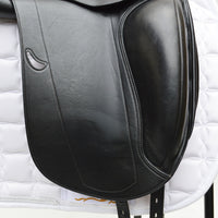Equipe Emporio Monoflap Dressage Saddle, 16" +1.5 Black (SKU179)