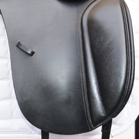 Kent & Masters S-Series Dressage Moveable Block Standard Wither Saddle (MDM), 16.5", Adjustable, Black (SKU456)