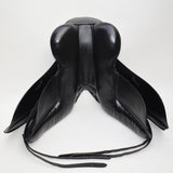 Kent & Masters S-Series Dressage Moveable Block Standard Wither Saddle (MDM), 16.5", Adjustable, Black (SKU456)