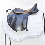 Kent and Masters S-Series Pony jump saddle, Adjustable Gullet, 15.5", Black (SKU440)