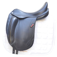 Equipe Olympia Monoflap Dressage Saddle, 17.5" +2 (Wide), Black (SKU230) - BUY IT NOW