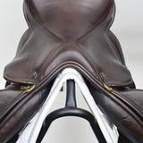 Silhouette monoflap event / jump Insignia saddle, 17" MW, Brown (SKU127)