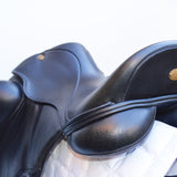 Fairfax Gareth 17.5" Adjustable Gullet Monoflap Dressage Saddle, Black (SKU264)