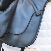 Fairfax Gareth 17.5" Adjustable Gullet Monoflap Dressage Saddle, Black (SKU264)