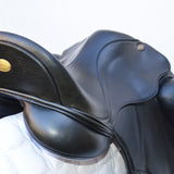 Fairfax Gareth Monoflap Dressage Saddle, 17.5", Adjustable, Black (SKU262)